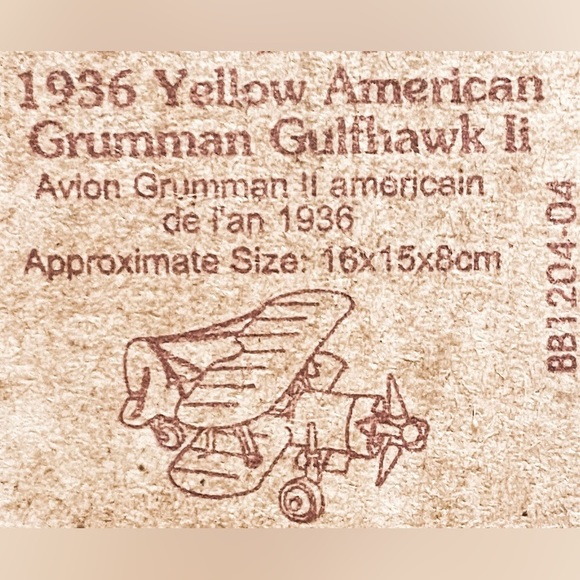 Retro Classic Handmade Iron '1936 YELLOW AMERICAN GRUMMAN GULFHAWK II' Model - Picture 4 of 4